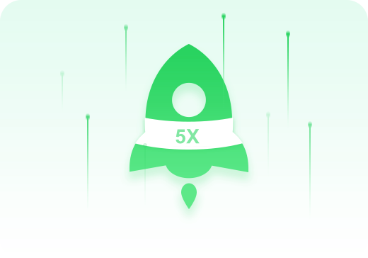5-fache Download-Geschwindigkeit