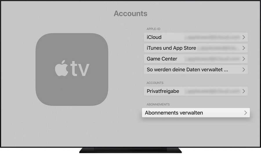Abo auf Apple TV