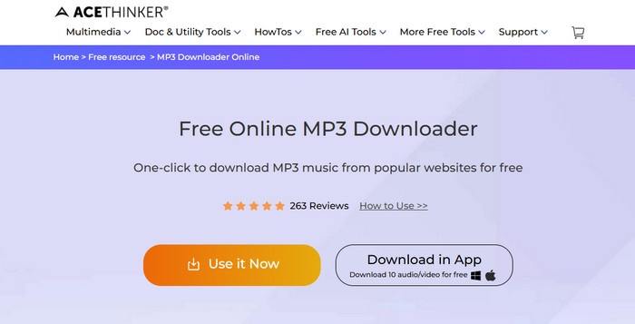 Acethinker Free Online MP3 Downloader