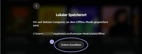 speicherort von amazon music downloads