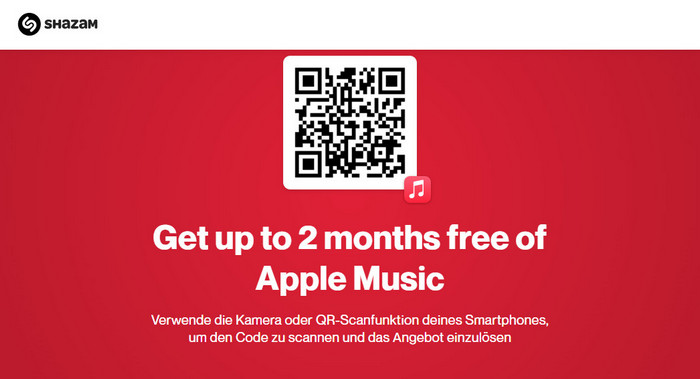 Apple Music 2 Monate gratis erhalten mit Shazam