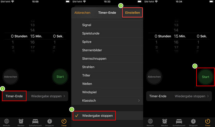iPhone Timer einstellen