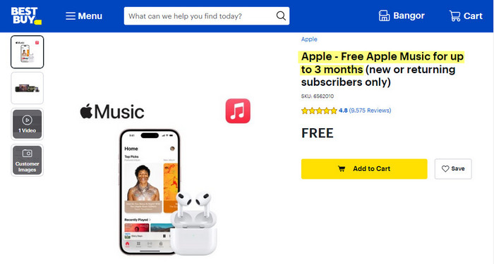 Apple Music 3 Monate gratis testen mit Best Buy