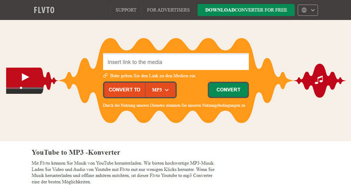 FLVTO YouTube to MP3 Konverter
