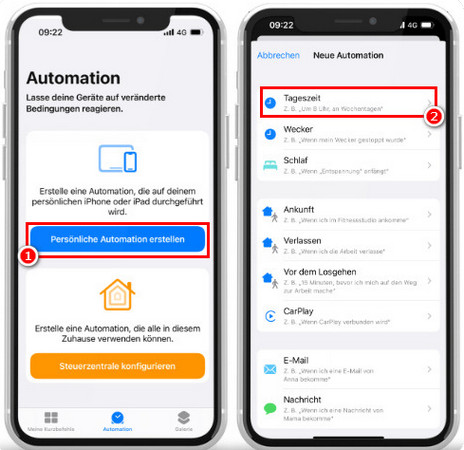 iPhone Persönliche Automation erstellen