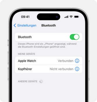 Bluetooth auf dem iPhone aktivieren