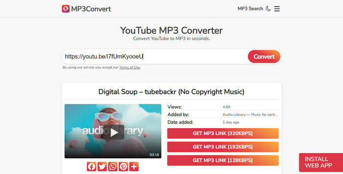 MP3Convert YouTube MP3 Converter