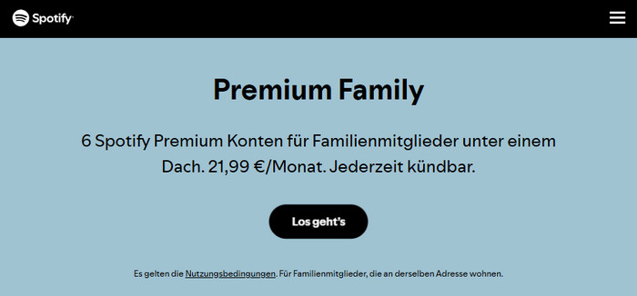 Spotify Family beitreten