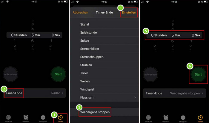 Spotify Sleeptimer iPhone einstellen