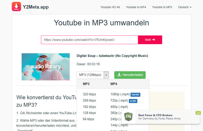 OnlyMP3 YouTube to MP3 Converter