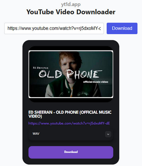yt1d.app YouTube Video Downloader