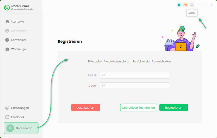 noteburner itunes drm audio converter registration code