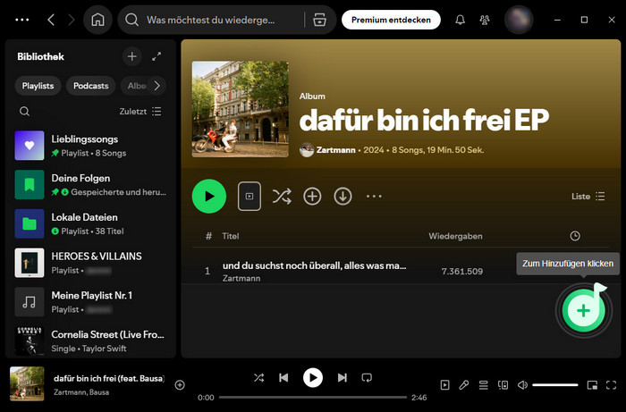 Ein-Klick-Hinzufügen