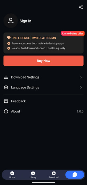 NoteBurner Spotify Music Converter Android anmelden