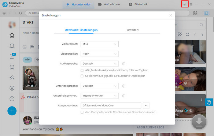 Ausgabeeinstellungen anpassen